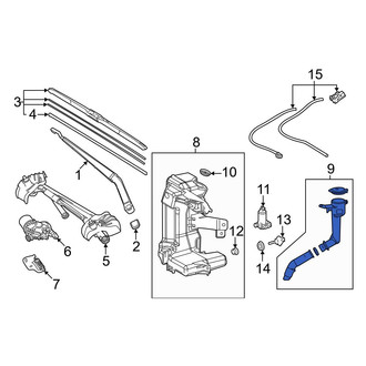Toyota OE - Front Washer Fluid Reservoir Filler Pipe