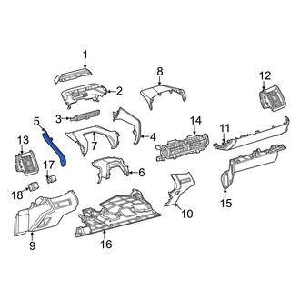 Toyota OE - Left Instrument Cluster Bezel