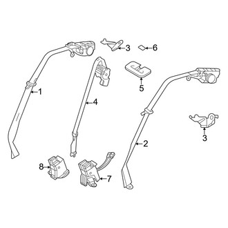 Toyota OE - Restraint Systems - Rear Seat Belts
