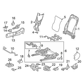 Toyota OE - Seats & Tracks - Passenger Seat Components (Frames & Shields, Manual Seat)