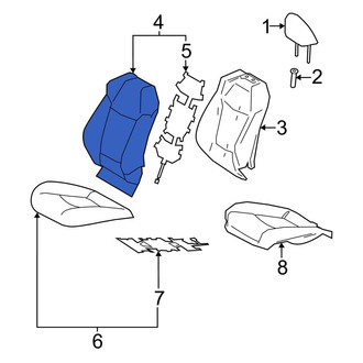 Toyota OE - Front Left Seat Back Cushion Cover