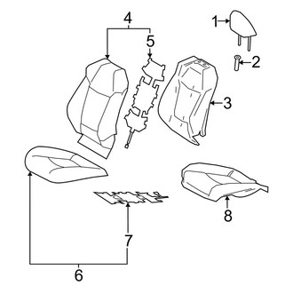 Toyota OE - Seats & Tracks - Driver Seat Components (Covers & Pads)