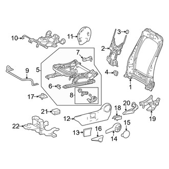 Toyota OE - Seats & Tracks - Driver Seat Components (Frames & Shields, Manual Seat)