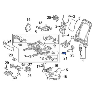 Toyota OE - Front Left Forward Seat Track Cover