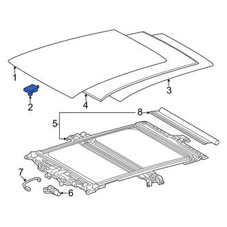 Toyota OE - Left Sunroof Glass Clip