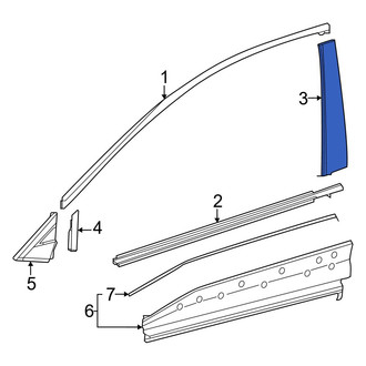 Toyota OE - Rear Right Forward Door Applique