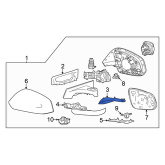 Toyota OE - Front Left Upper Door Mirror Trim Ring