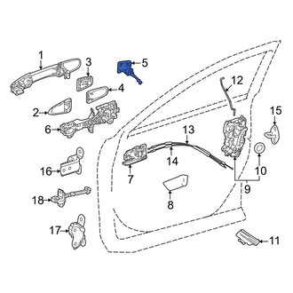 Toyota OE - Front Door Lock Cylinder