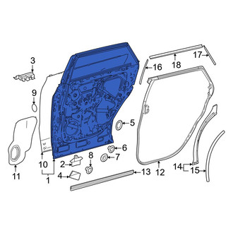 Toyota OE - Rear Left Door Shell