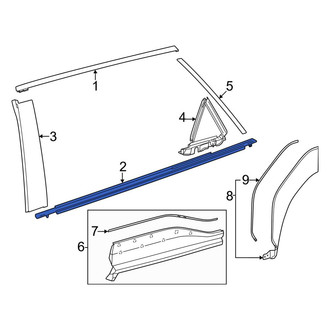 Toyota OE - Rear Left Door Belt Molding