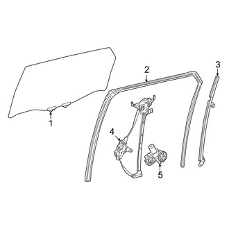 Toyota OE - Rear Door - Glass & Hardware