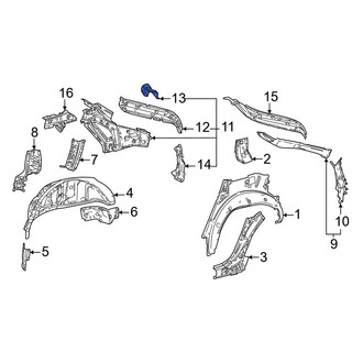 Toyota OE - Left Body C-Pillar Reinforcement