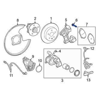 Toyota OE - Front Upper Disc Brake Caliper Pin