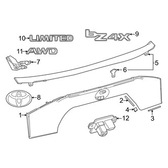 Toyota OE - Lift Gate - Exterior Trim