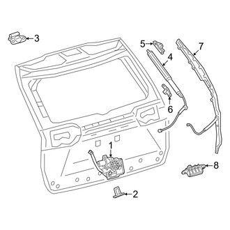Toyota OE - Lift Gate - Lock & Hardware (With Power), (Limited / XLE)
