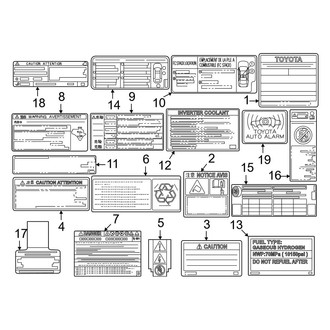 Toyota OE - Information Labels - Labels