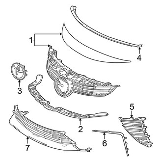 Toyota OE - Front Bumper & Grille - Grille & Components