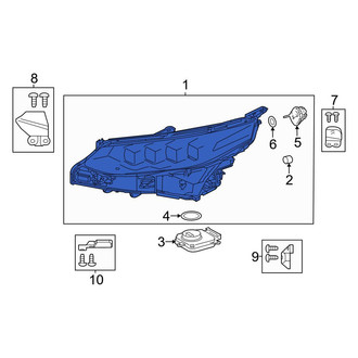 Toyota OE - Front Left Headlight Assembly