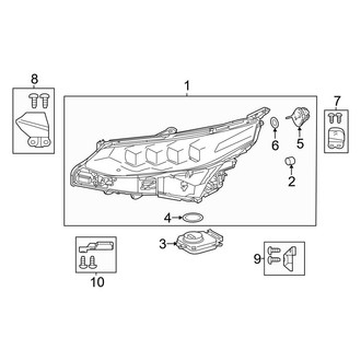 Toyota OE - Front Lamps - Headlamp Components