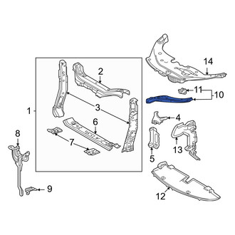 Toyota OE - Front Left Upper Radiator Support Panel
