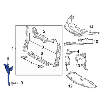 Toyota OE - Front Center Hood Latch Support