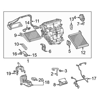 Toyota OE - Air Conditioner & Heater - Evaporator & Heater Components