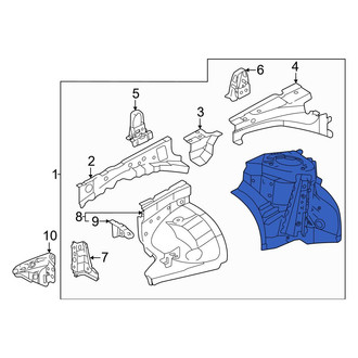 Toyota OE - Front Left Fender Apron Assembly