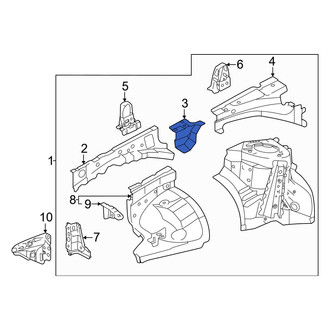 Toyota OE - Front Right Fender Apron Reinforcement