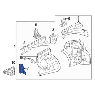 Toyota OE - Front Left Fender Apron Extension