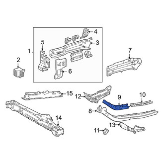 Toyota OE - Front Left Lower Floor Side Rail Reinforcement