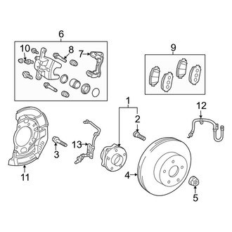Toyota OE - Front Suspension - Brake Components