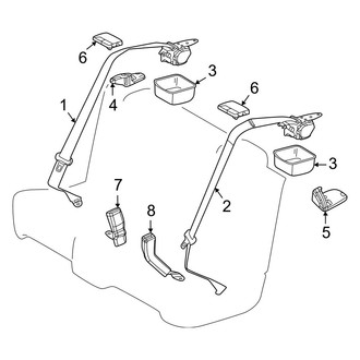 Toyota OE - Restraint Systems - Rear Seat Belts