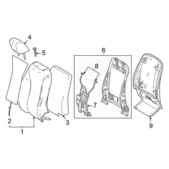 Toyota OE - Seats & Tracks - Passenger Seat Components (Seat Back Components)