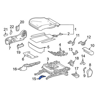 Toyota OE - Front Left Forward Seat Track Cover