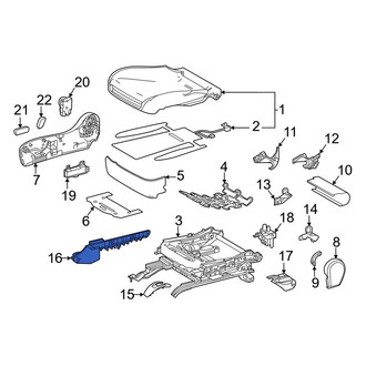 Toyota OE - Front Left Forward Seat Track Cover