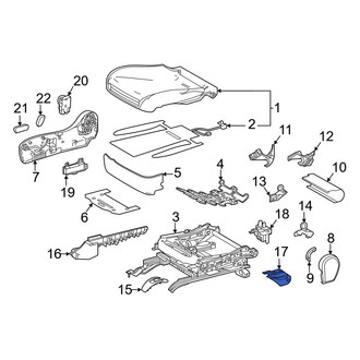 Toyota OE - Front Left Rearward Seat Track Cover