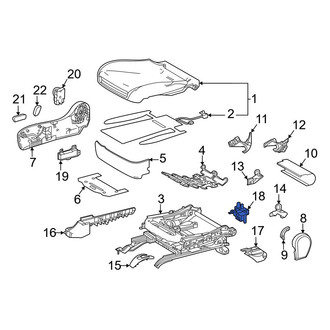 Toyota OE - Front Left Rearward Seat Track Cover