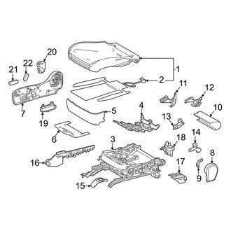 Toyota OE - Seats & Tracks - Passenger Seat Components (Seat Cushion Components)