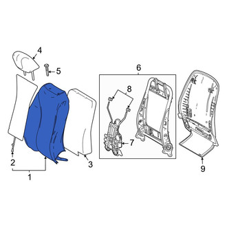 Toyota OE - Front Left Seat Back Cushion Cover
