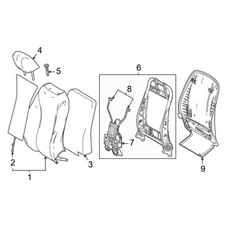 Toyota OE - Seats & Tracks - Driver Seat Components (Seat Back Components)