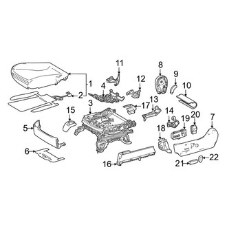 Toyota OE - Seats & Tracks - Driver Seat Components (Seat Cushion Components)