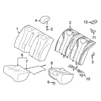 Toyota OE - Seats & Tracks - Rear Seat Components