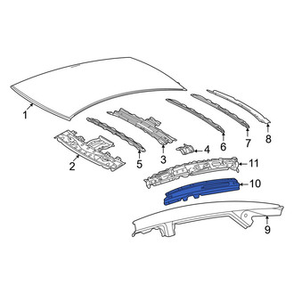 Toyota OE - Left Outer Roof Side Rail Reinforcement