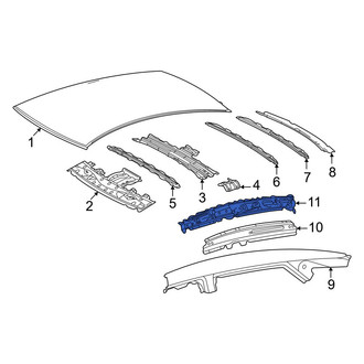 Toyota OE - Left Inner Roof Side Rail Reinforcement
