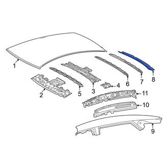 Toyota OE - Rear Roof Header Panel