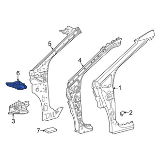 Toyota OE - Left Body A-Pillar Reinforcement Plate