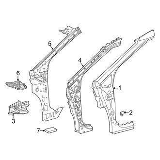 Toyota OE - Pillars, Rocker & Floor - Hinge Pillar
