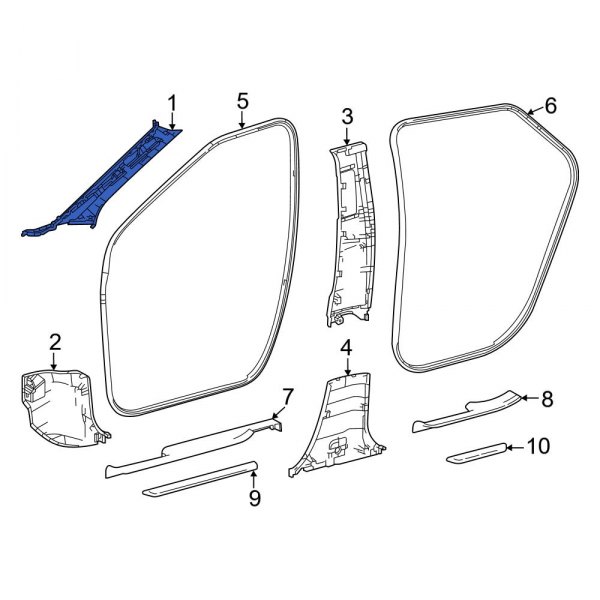 Body A-Pillar Trim Panel