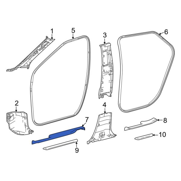 Toyota OE 6791462010C0 Front Left Door Sill Plate