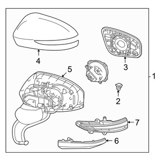 Toyota OE - Front Door - Outside Mirrors